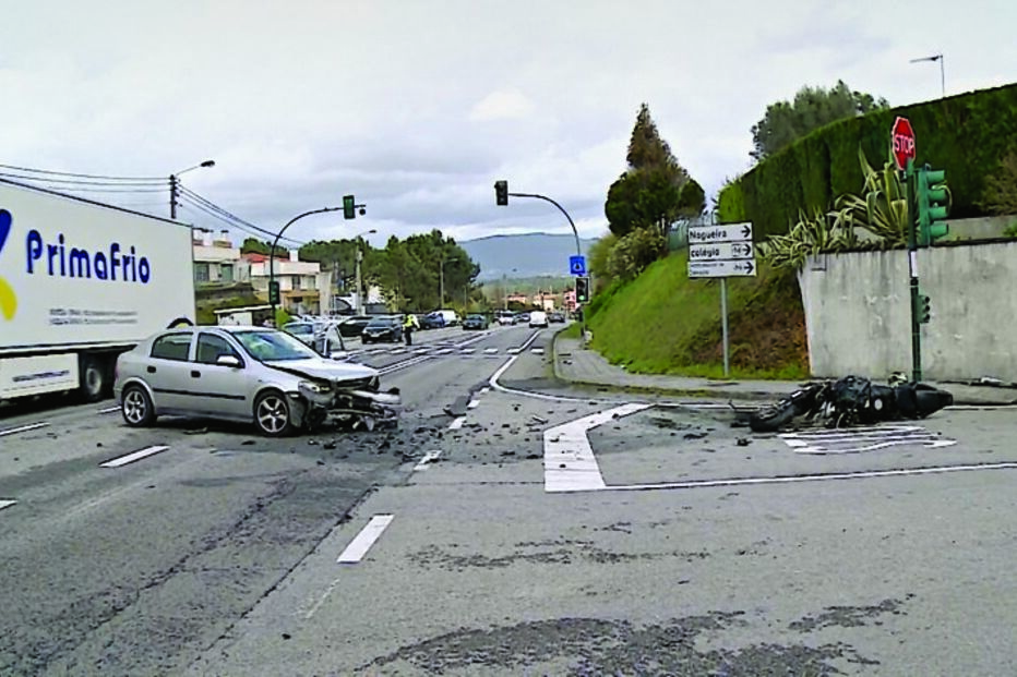 Local do acidente com motociclista