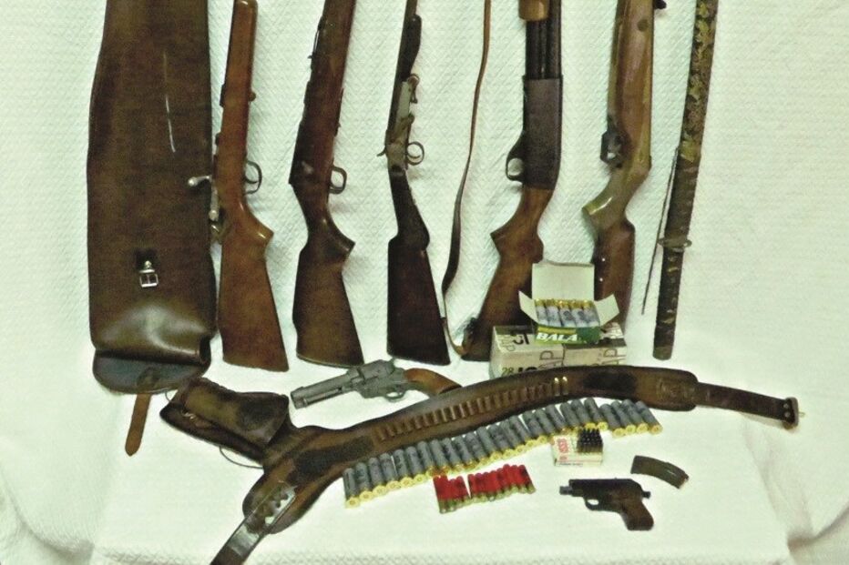 Armas e munições do agressor 