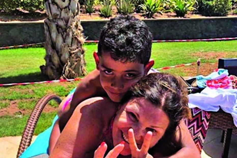 Dolores e Cristianinho nas férias 