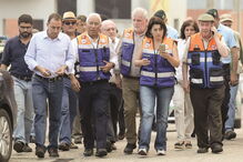 Ex-secretário de Estado Jorge Gomes, na foto entre António Costa e a então ministra Constança Urbano de Sousa, foi informado do risco elevado de incêndios 