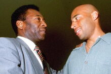 Pelé com o filho Edinho