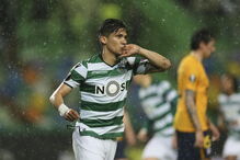 Fredy Montero celebra o primeiro golo do Sporting