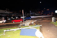 Mau tempo causa destruição em Albufeira