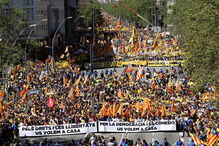 Protesto pela ‘liberdade’ na Catalunha