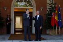 Marcelo Rebelo de Sousa com Mariano Rajoy em Madrid