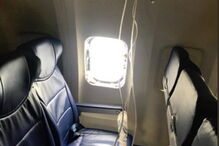 Janela do avião partiu após explosão de motor