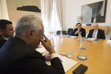 O primeiro ministro e o presidente do PSD reunidos