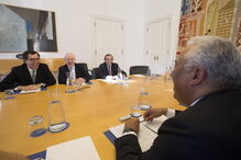 O primeiro ministro e o presidente do PSD reunidos