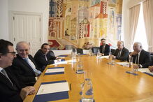 O primeiro ministro e o presidente do PSD reunidos