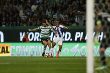 Jogadores em ação no Sporting -FC Porto da Taça de Portugal