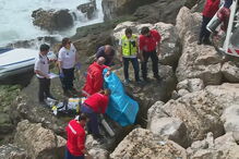 Embarcação vira na Praia da Parede 