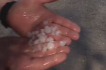 Algarvios acordam com chuva torrencial e granizo