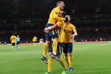 Atlético de Madrid empatou em casa do Arsenal nas meias da Liga Europa