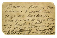 Carta escrita por Jack, o Estripador 