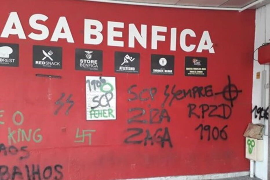 Casa do Benfica em Algueirão Mem Martins vandalizada