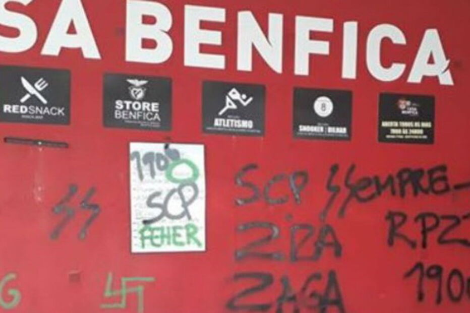 Casa do Benfica em Algueirão Mem Martins vandalizada
