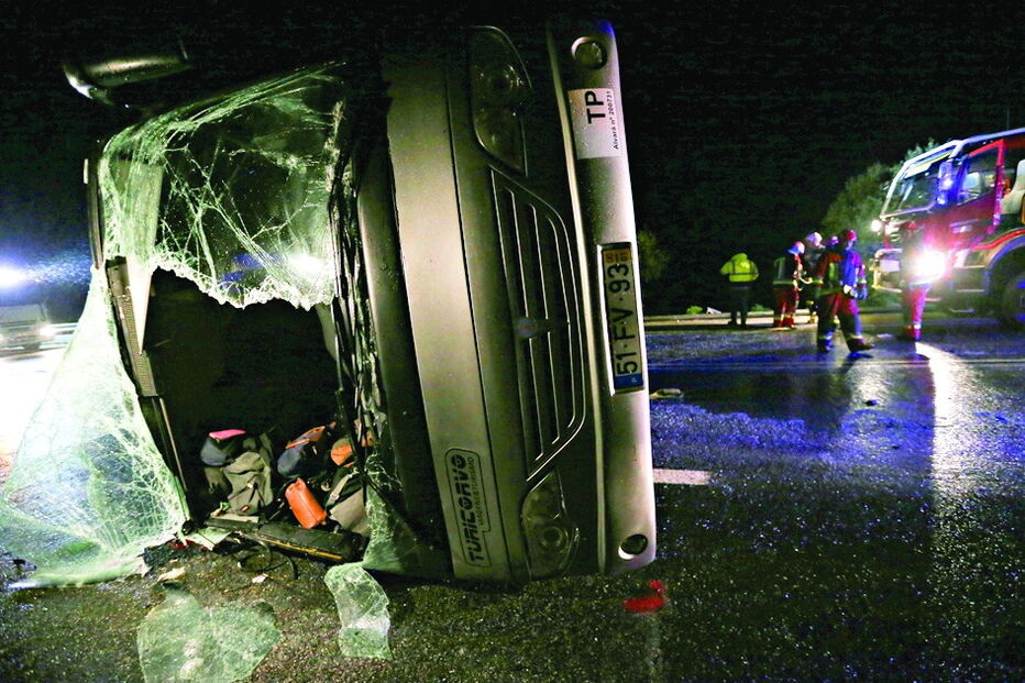 Acidente com autocarro de estudantes em Portalegre