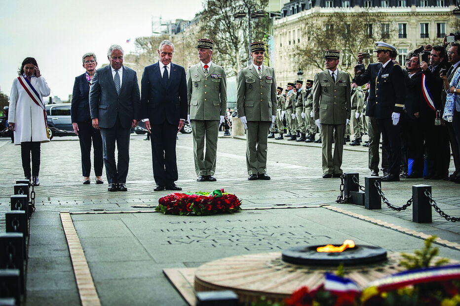António Costa e Marcelo Rebelo de Sousa em França
