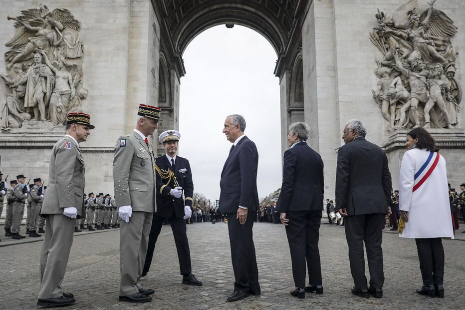 António Costa e Marcelo Rebelo de Sousa em França
