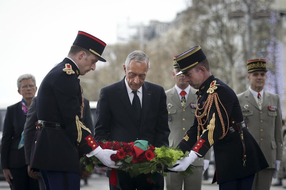 António Costa e Marcelo Rebelo de Sousa em França