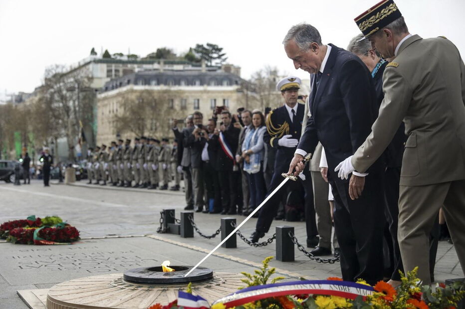 António Costa e Marcelo Rebelo de Sousa em França