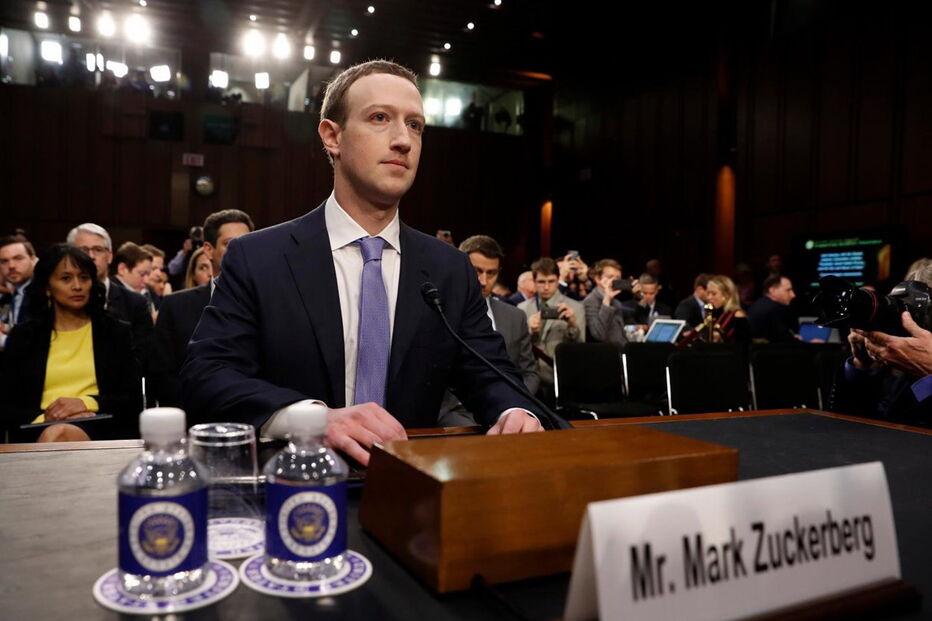 Zuckerberg no Congresso dos EUA