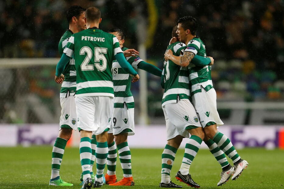 Fredy Montero celebra o primeiro golo do Sporting