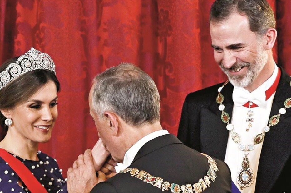 Marcelo esteve três vezes com a rainha Letizia e com o rei Felipe VI