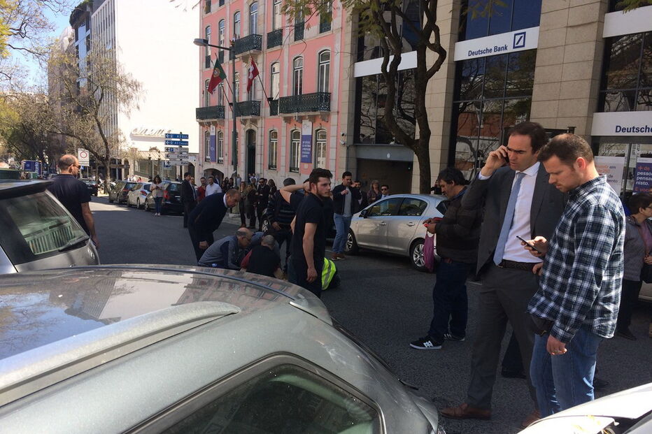 Atropelamento em Lisboa, junto ao Hotel Altis	