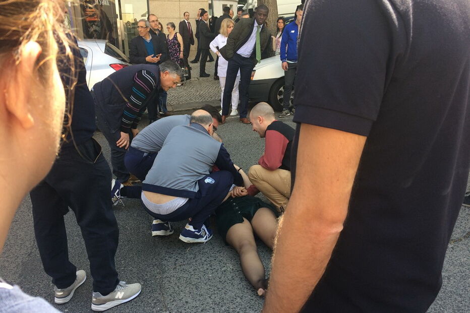 Atropelamento em Lisboa, junto ao Hotel Altis	