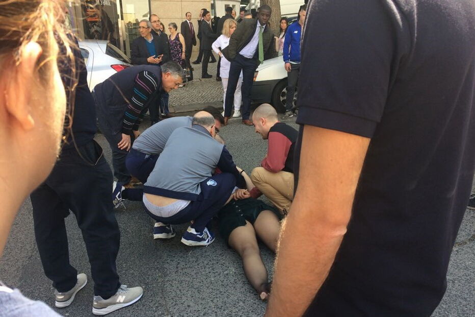 Atropelamento em Lisboa, junto ao Hotel Altis	