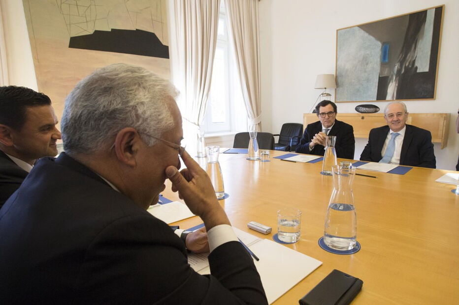 O primeiro ministro e o presidente do PSD reunidos