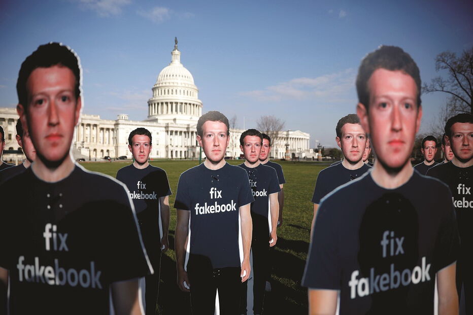 Manifestação contra Facebook em Washington