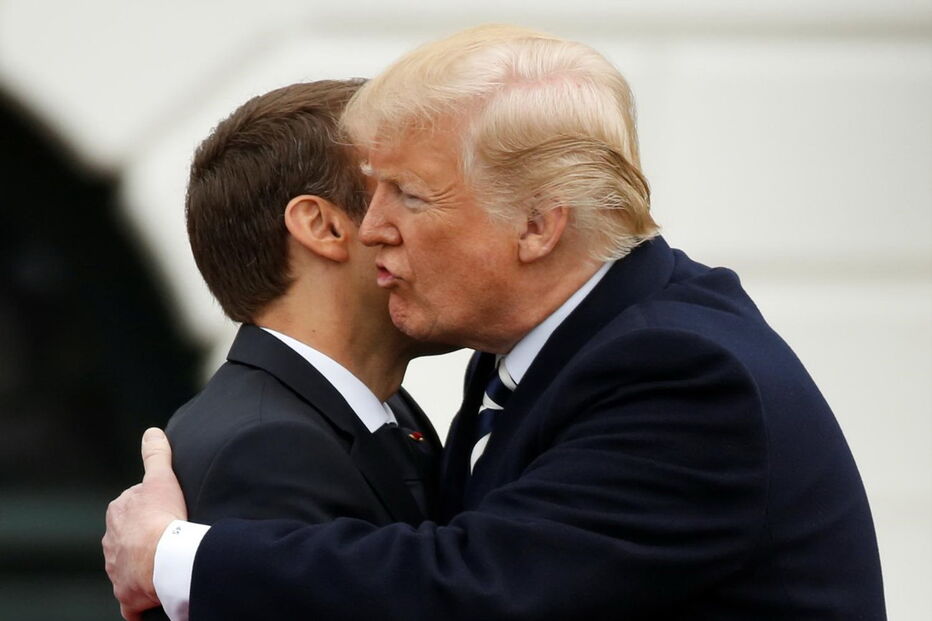 Macron foi recebido calorosamente por Trump na Casa Branca 