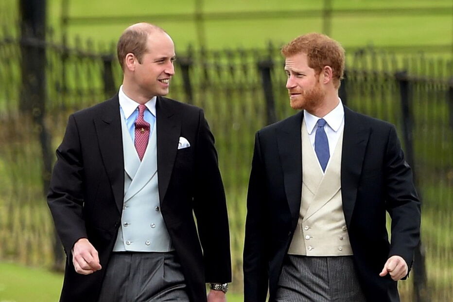 Os irmãos William e Harry