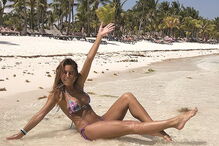 Liliana Santos está a desfrutar de uns dias de descanso nas praias da Riviera Maya   