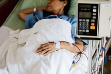 Doente em tratamento no hospital