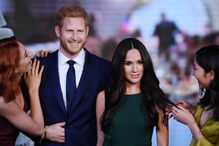 As figuras de cera de Meghan Markle e Harry no museu Madame Tussauds 