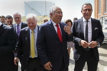António Costa com António Mexia e Eduardo Catroga, da EDP