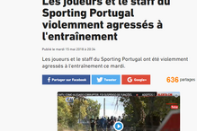 Agressões a jogadores do Sporting são notícia em todo o mundo
