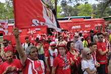 Adeptos do Aves fazem a festa no Jamor