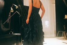 Inês Herédia mostrou nas redes o vestido que levou aos Globos de Ouro