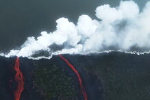 Vulcão em erupção no Havai