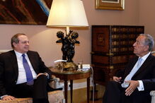 Carlos César na audiência com o Presidente da República