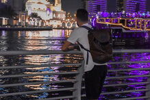 Rafa e Pizzi de férias no Dubai