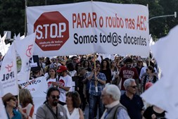 Milhares de professores participaram em manifestação em Lisboa