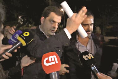 André Geraldes à saída do tribunal do Porto
