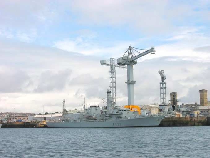 A base naval de Davenport, em Plymouth
