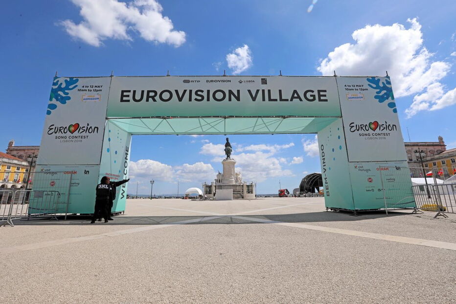 Aldeia da Eurovisão montada no Terreiro do Paço