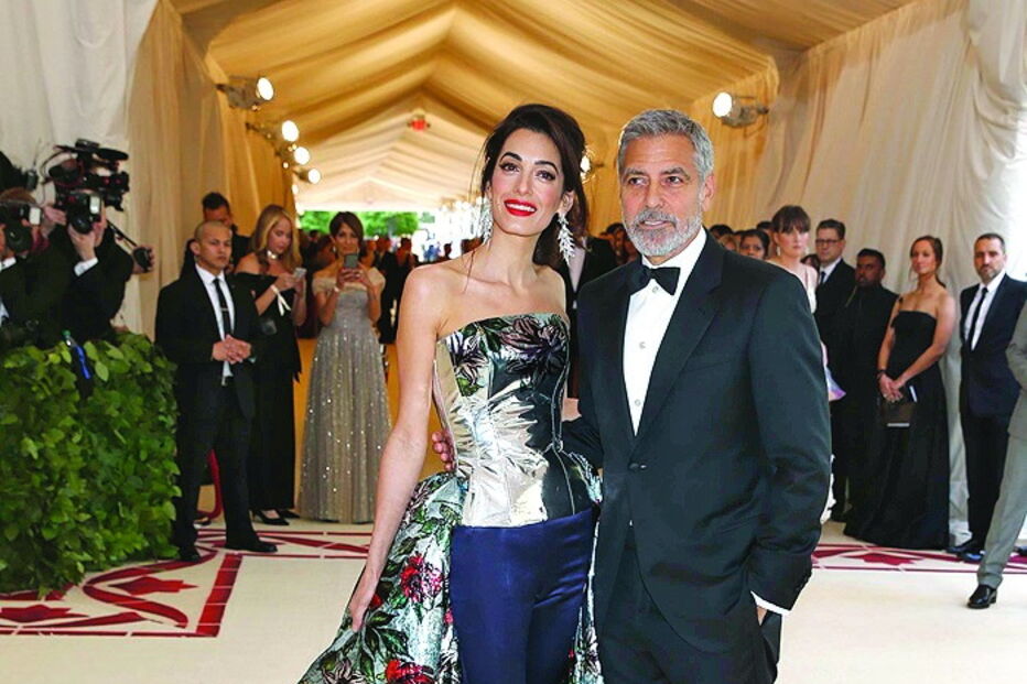 Amal e George Clooney , met gala